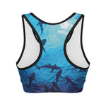 Shark Underwear Print Women's Sports Bra