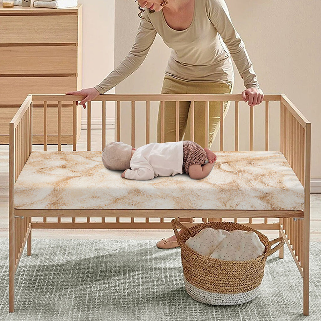 Sheepskin Print Baby Crib Sheet