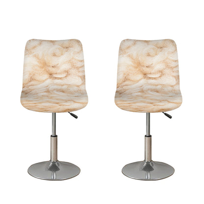 Sheepskin Print Bar Stool Covers