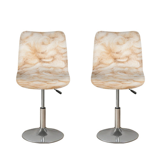 Sheepskin Print Bar Stool Covers