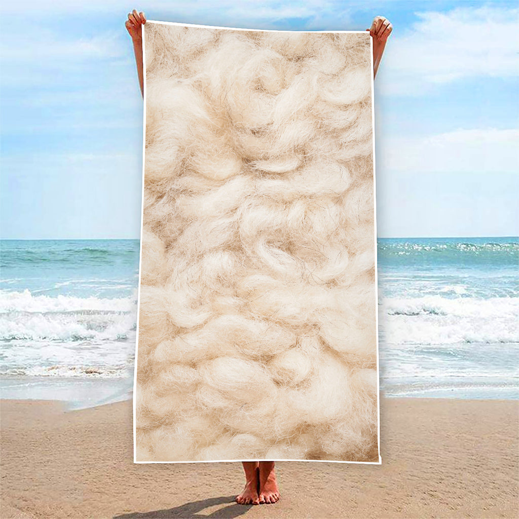 Sheepskin Print Beach Towel
