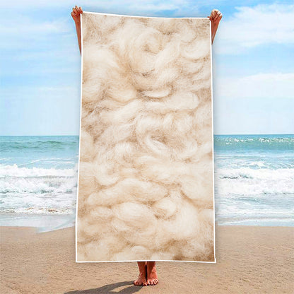 Sheepskin Print Beach Towel
