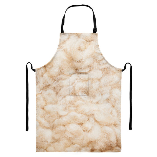 Sheepskin Print Bib Apron With Pocket