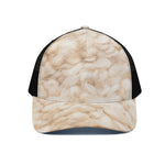 Sheepskin Print Black Mesh Trucker Cap