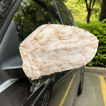 Sheepskin Print Car Side Mirror Covers