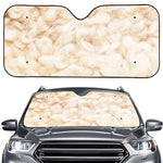 Sheepskin Print Car Windshield Sun Shade