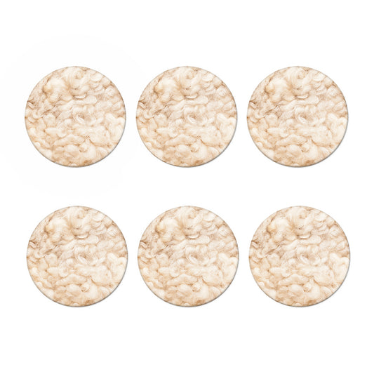 Sheepskin Print Coaster Set