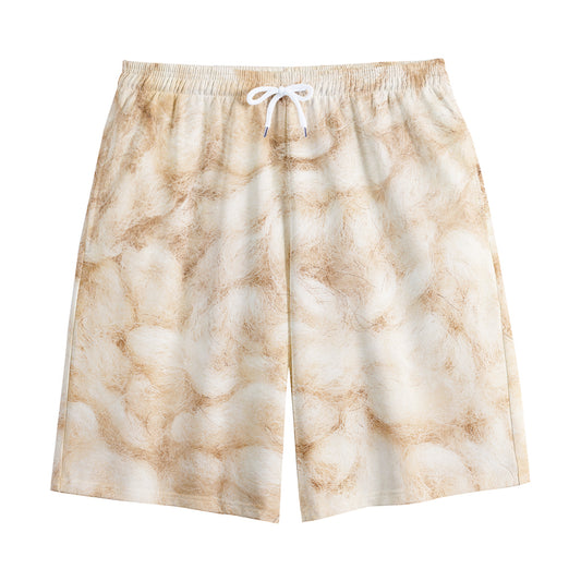 Sheepskin Print Cotton Shorts