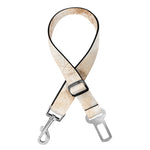 Sheepskin Print Dog Seat Belt
