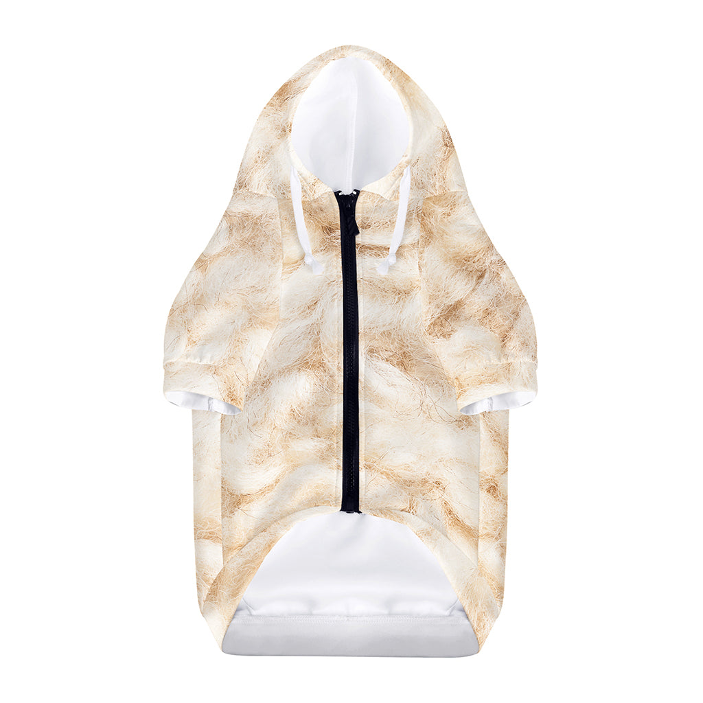 Sheepskin Print Dog Zip Up Hoodie