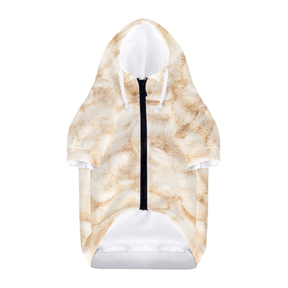 Sheepskin Print Dog Zip Up Hoodie