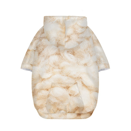 Sheepskin Print Dog Zip Up Hoodie