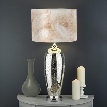 Sheepskin Print Drum Lamp Shade