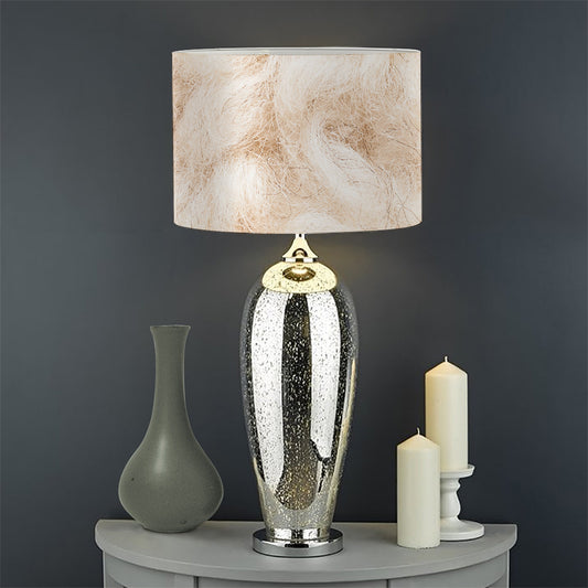 Sheepskin Print Drum Lamp Shade