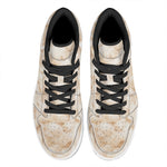 Sheepskin Print High Top Leather Sneakers