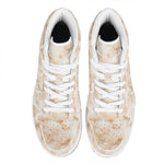Sheepskin Print High Top Leather Sneakers