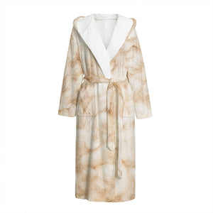 Sheepskin Print Hooded Bathrobe