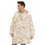 Sheepskin Print Hoodie Blanket