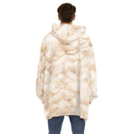 Sheepskin Print Hoodie Blanket
