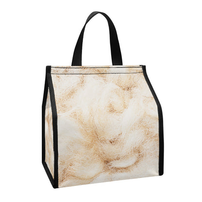 Sheepskin Print Insulated Lunch Tote