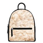 Sheepskin Print Leather Backpack