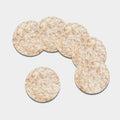Sheepskin Print Leather Coaster Set