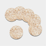 Sheepskin Print Leather Coaster Set