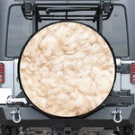 Sheepskin Print Leather Spare Tire Cover