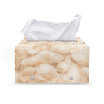 Sheepskin Print Leather Tissue Box Cover