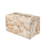 Sheepskin Print Leather Tissue Box Cover