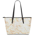 Sheepskin Print Leather Tote Bag With Zipper