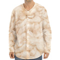 Sheepskin Print Long Sleeve Baseball Jersey