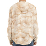 Sheepskin Print Long Sleeve Baseball Jersey