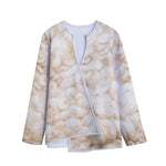 Sheepskin Print Long Sleeve Short Coat