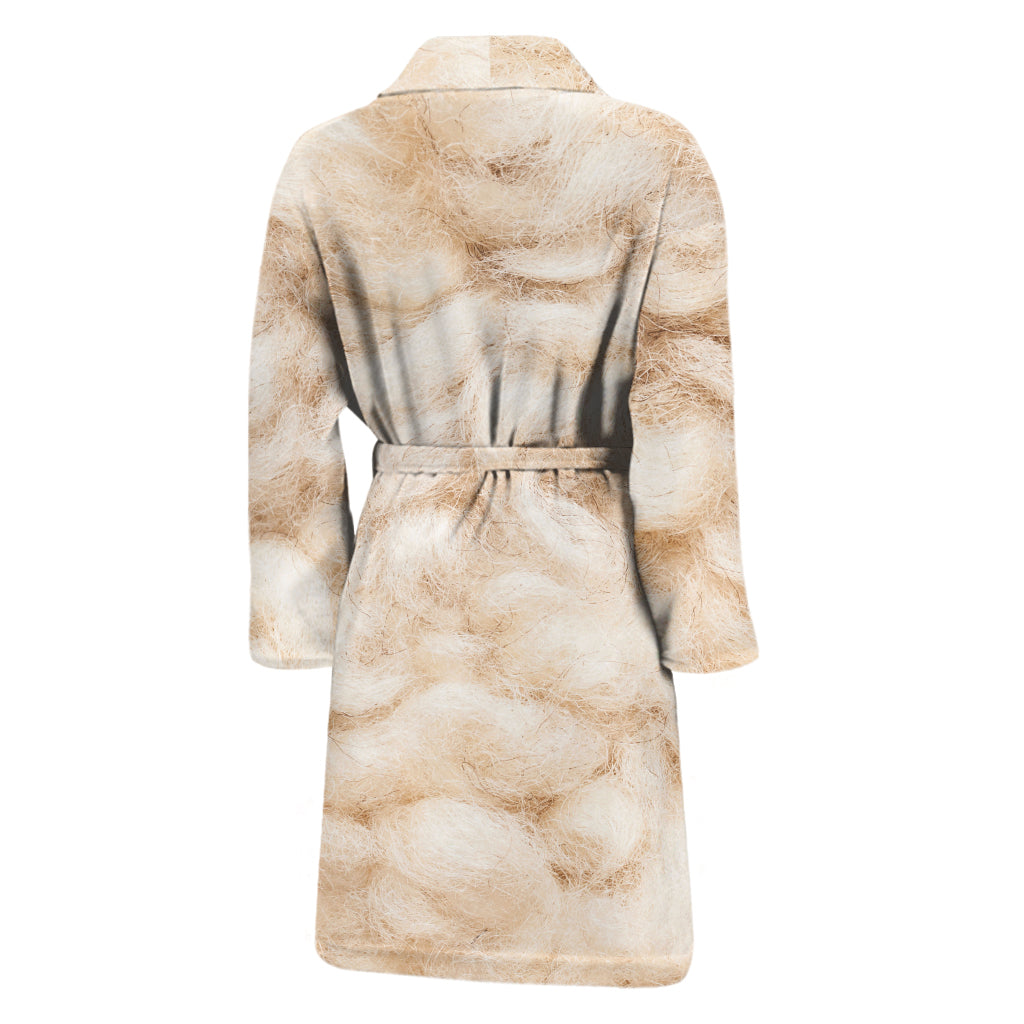 Sheepskin Print Men's Bathrobe