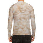 Sheepskin Print Men's Long Sleeve Rash Guard