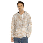 Sheepskin Print Men's Velvet Pullover Hoodie