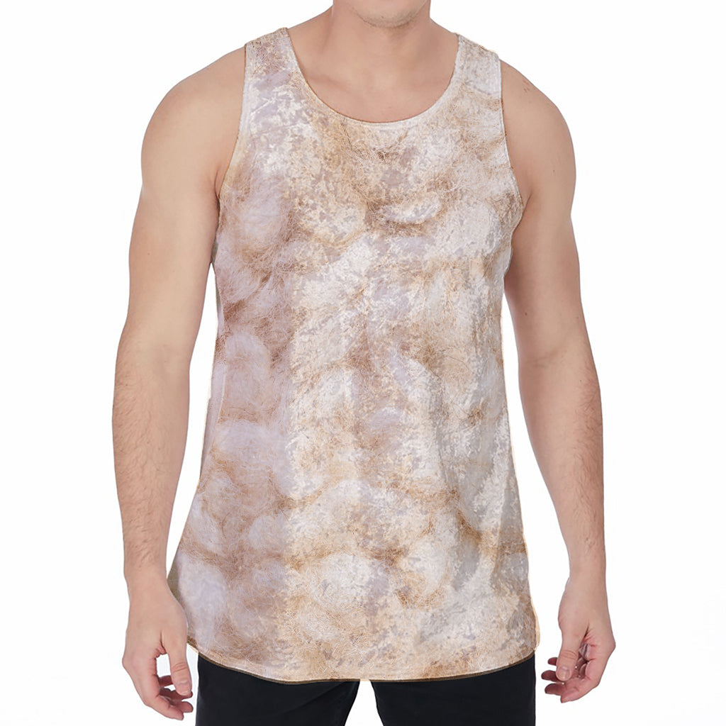 Sheepskin Print Men's Velvet Tank Top