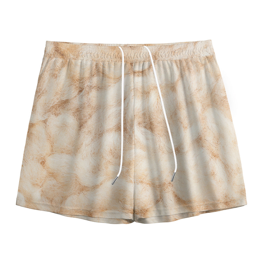 Sheepskin Print Mesh Shorts