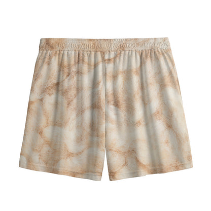 Sheepskin Print Mesh Shorts
