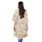Sheepskin Print Open Front Beach Cover Up