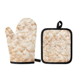 Sheepskin Print Oven Mitt And Pot Holder Set