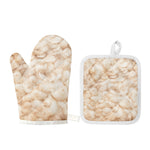 Sheepskin Print Oven Mitt And Pot Holder Set
