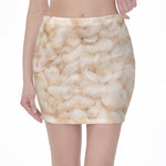 Sheepskin Print Pencil Mini Skirt