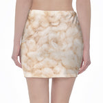 Sheepskin Print Pencil Mini Skirt