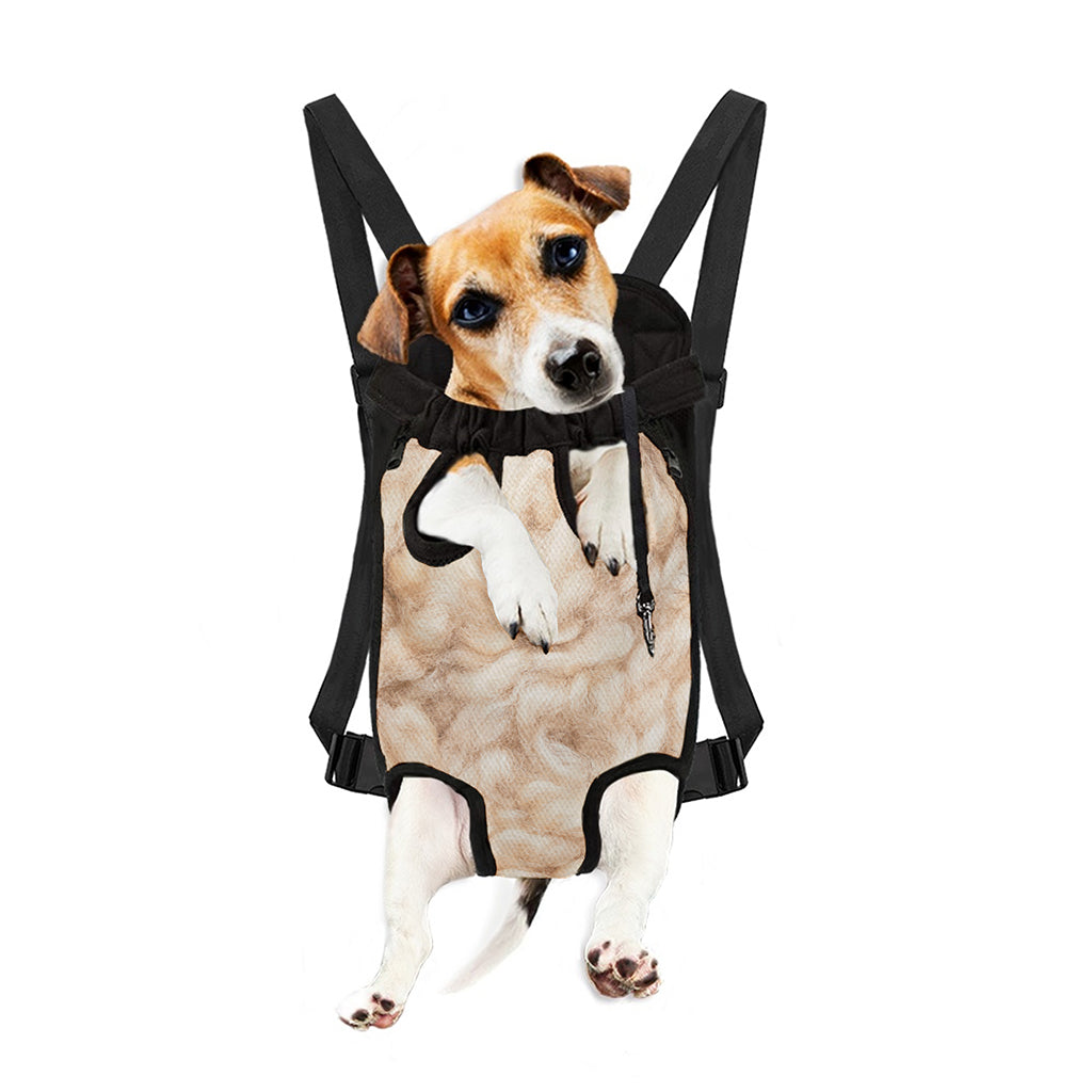 Sheepskin Print Pet Carrier Backpack