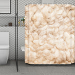Sheepskin Print Polyester Shower Curtain