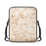 Sheepskin Print Rectangular Crossbody Bag