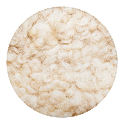 Sheepskin Print Round Blanket