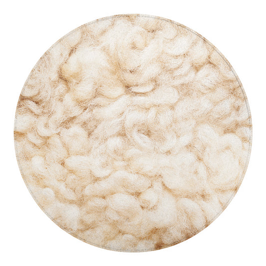 Sheepskin Print Round Blanket